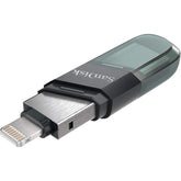 Sandisk 64gb Ixpand Flash Drive Flip 2 In 1 Flash Drive W/ Lightning & Usb Type A Conneors Password Prote Easily Free Up Space Your Iphone Sea Green - CompuMe